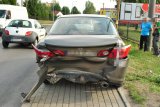 wypadek w rejonie skrzyżowania ulicy Rybnickiej i Dubielec